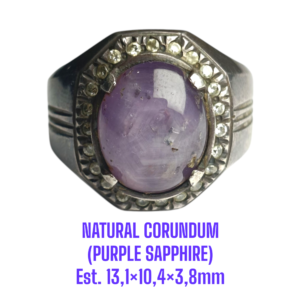NATURAL CORUNDUM (PURPLE SAPPHIRE) Est. 13,1×10,4×3,8mm