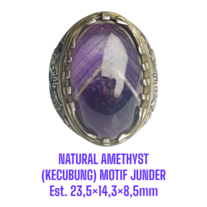 NATURAL AMETHYST (KECUBUNG) MOTIF JUNDER Est. 23,5×14,3×8,5mm