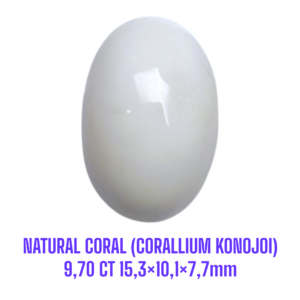 LOOSESTONE NATURAL CORAL MARJAN (CORALLIUM KONOJOI) 9,70 ct 15,3×10,1×7,7mm