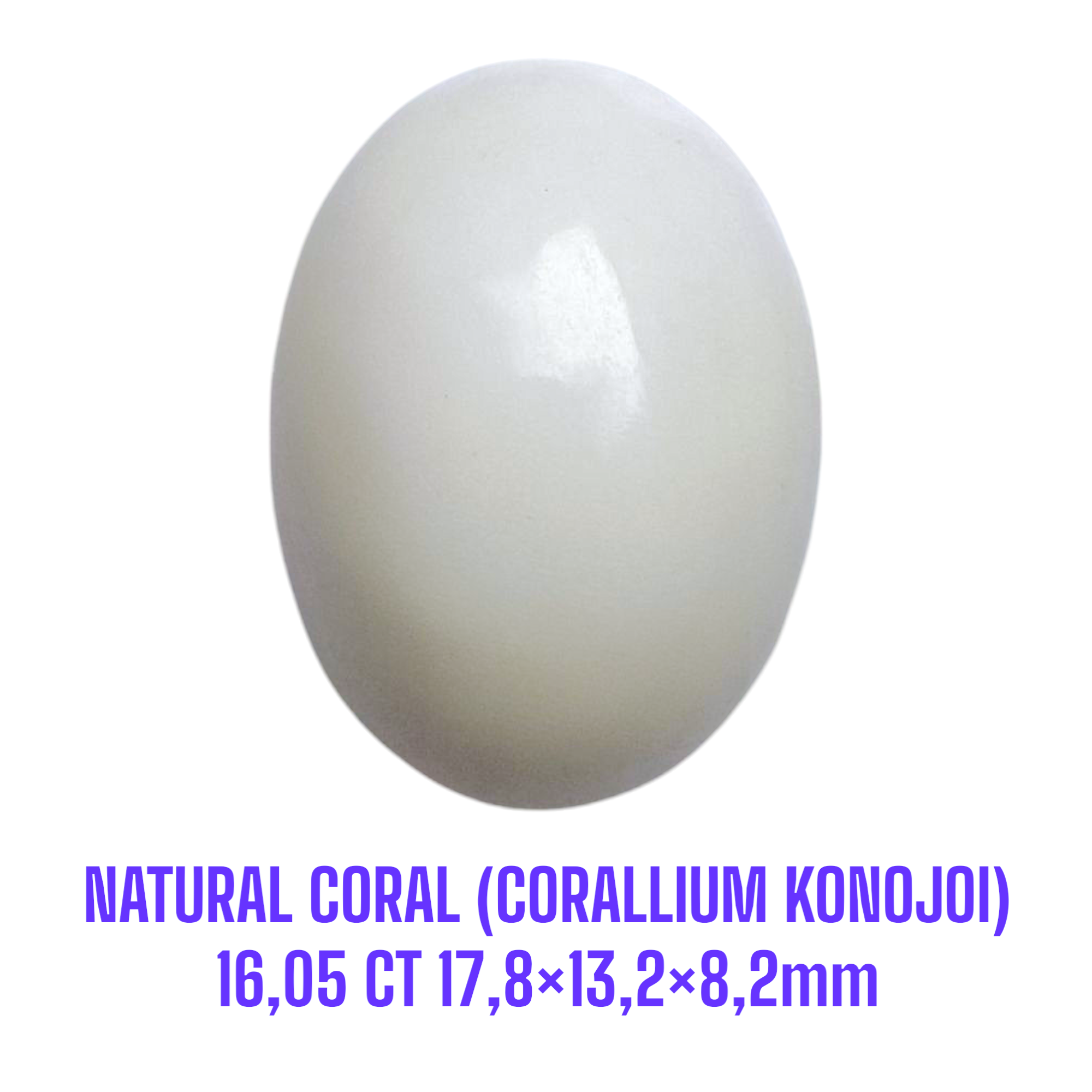 LOOSESTONE NATURAL CORAL MARJAN (CORALLIUM KONOJOI) 16,05 ct 17,8×13,2×8,2mm