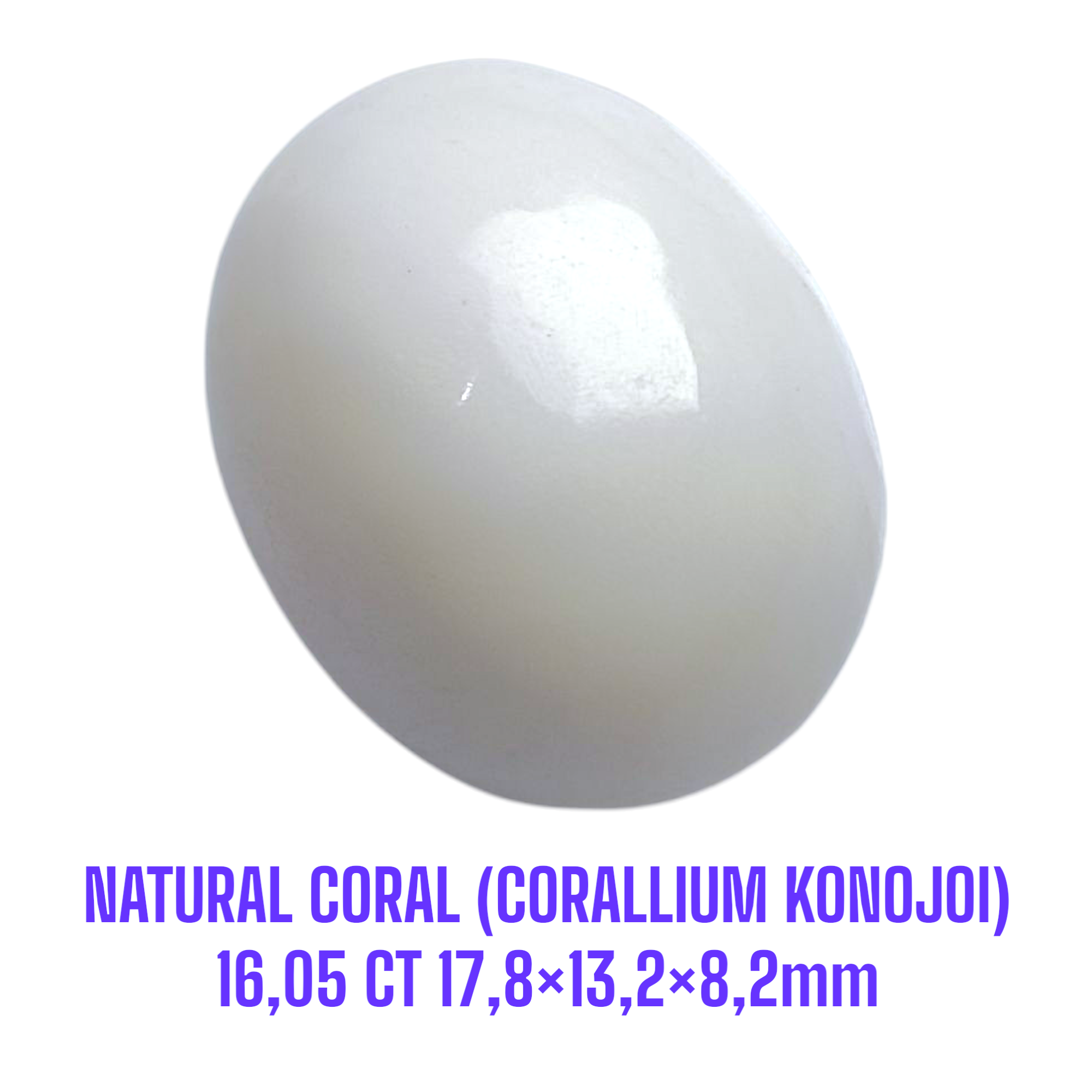LOOSESTONE NATURAL CORAL MARJAN (CORALLIUM KONOJOI) 16,05 ct 17,8×13,2×8,2mm - Gambar 2