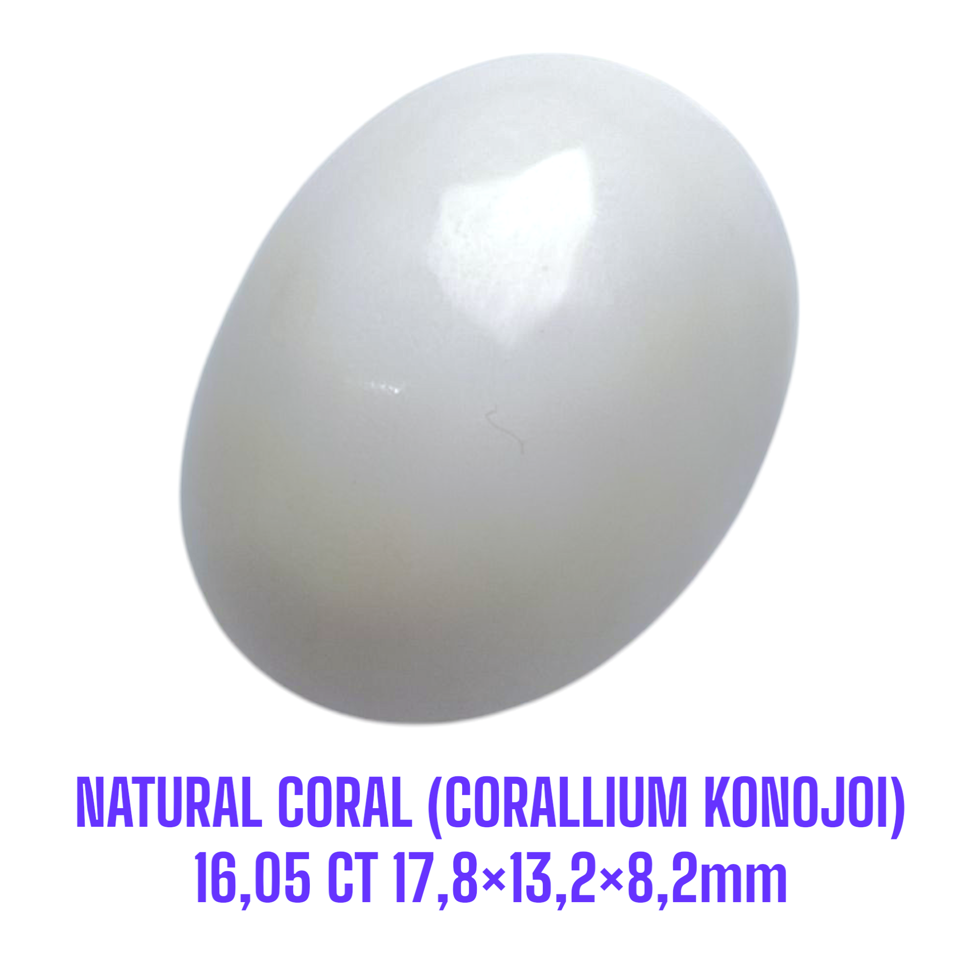 LOOSESTONE NATURAL CORAL MARJAN (CORALLIUM KONOJOI) 16,05 ct 17,8×13,2×8,2mm - Gambar 3
