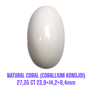 LOOSESTONE NATURAL CORAL MARJAN (CORALLIUM KONOJOI) 27,35 ct 23,9×14,2×9,4mm
