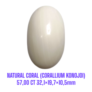 LOOSESTONE NATURAL CORAL MARJAN (CORALLIUM KONOJOI) 57,00 ct 32,1×19,7×10,5mm
