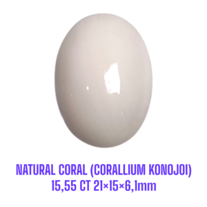 LOOSESTONE NATURAL CORAL MARJAN (CORALLIUM KONOJOI) 15,55 ct 21×15×6,1mm