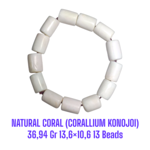GELANG NATURAL CORAL MARJAN (CORALLIUM KONOJOI) 36,94 Gr 13,6×10,6 13 Beads