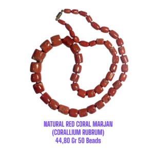 KALUNG NATURAL RED CORAL MARJAN (CORALLIUM RUBRUM) 44,80 Gr 7-12mm 50 Beads (Include Jewelry Card Aviannoor Gems Lab)