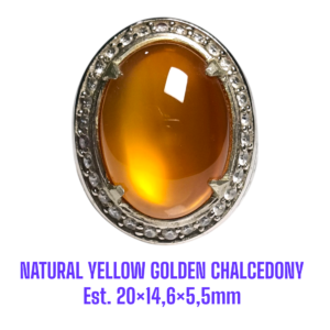 NATURAL YELLOW GOLDEN CHALCEDONY Est. 20×14,6×5,5mm