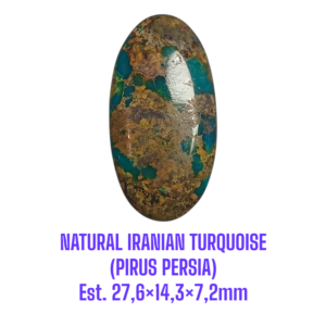LOOSESTONE NATURAL IRANIAN TURQUOISE (PIRUS PERSIA) Est. 27,6×14,3×7,2mm