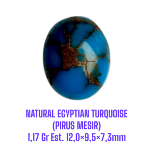 LOOSESTONE NATURAL EGYPTIAN TURQUOISE (PIRUS MESIR) 1,17 Gr Est. 12,0×9,5×7,3mm
