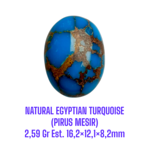 LOOSESTONE NATURAL EGYPTIAN TURQUOISE (PIRUS MESIR) 2,59 Gr Est. 16,2×12,1×8,2mm