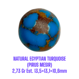 LOOSESTONE NATURAL EGYPTIAN TURQUOISE (PIRUS MESIR) 2,73 Gr Est. 13,5×13,1×10,6mm