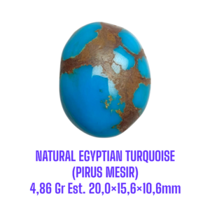 LOOSESTONE NATURAL EGYPTIAN TURQUOISE (PIRUS MESIR) 4,86 Gr Est. 20,0×15,6×10,6mm