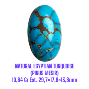 LOOSESTONE NATURAL EGYPTIAN TURQUOISE (PIRUS MESIR) 10,84 Gr Est. 29,7×17,6×13,8mm