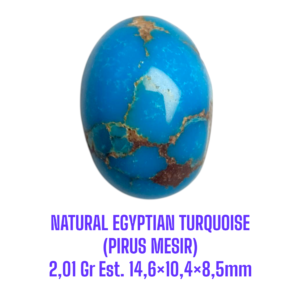 LOOSESTONE NATURAL EGYPTIAN TURQUOISE (PIRUS MESIR) 2,01 Gr Est. 14,6×10,4×8,5mm