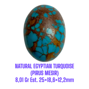 LOOSESTONE NATURAL EGYPTIAN TURQUOISE (PIRUS MESIR) 8,01 Gr Est. 25×18,6×12,2mm