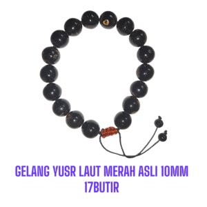 GELANG YUSR LAUT MERAH ASLI 10MM 17 BUTIR