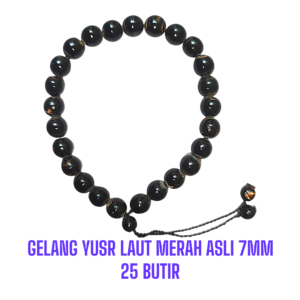 GELANG YUSR LAUT MERAH ASLI 7MM 25 BUTIR