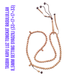 TASBIH KAYU LUZ TONGKAT RASULULLAH 8,5MM SETTING SYADZILI (33+17+17+33)