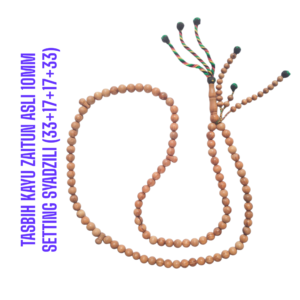 TASBIH KAYU ZAITUN ASLI 10MM SETTING SYADZILI (33+17+17+33)