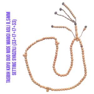 TASBIH KAYU OUD NIDE WANGI ASLI 8,5MM SETTING SYADZILI (33+17+17+33)