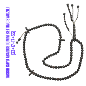 TASBIH KAYU ABANOS 10MM SETTING SYADZILI (33+17+17+33)