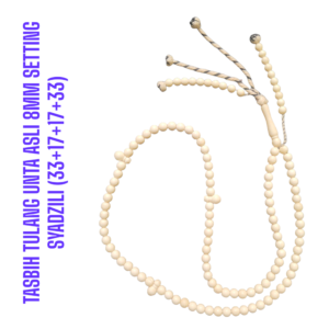 TASBIH TULANG UNTA ASLI 8MM SETTING SYADZILI (33+17+17+33)