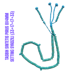 TASBIH SINTETIS PIRUS 8X4MM SETTING SYADZILI (33+17+17+33)