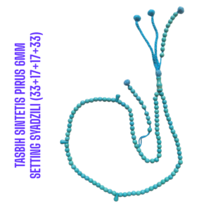 TASBIH SINTETIS PIRUS 6MM SETTING SYADZILI (33+17+17+33)