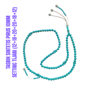 TASBIH SINTETIS PIRUS 10MM SETTING TIJANI (12+18+20+20+18+12)
