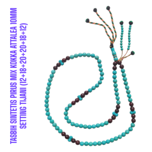 TASBIH SINTETIS PIRUS MIX KOKKA ATTALEA 10MM SETTING TIJANI (12+18+20+20+18+12)
