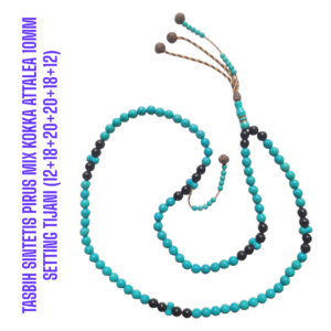 TASBIH SINTETIS PIRUS MIX KOKKA ATTALEA 10MM SETTING TIJANI (12+18+20+20+18+12)