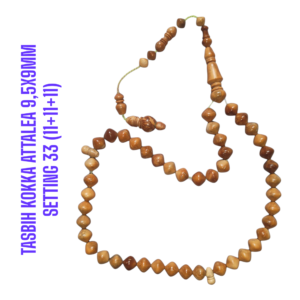 TASBIH KOKKA ATTALEA 9,5X9MM SETTING 33 (11+11+11)