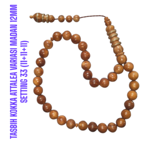 TASBIH KOKKA ATTALEA VARIASI MADAN 12MM SETTING 33 (11+11+11)