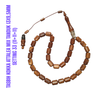 TASBIH KOKKA ATTALEA MIX TANDUK 13X9,5MM SETTING 33 (11+11+11)