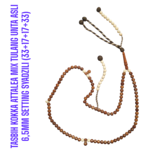 TASBIH KOKKA ATTALEA MIX TULANG UNTA ASLI 6,5MM SETTING SYADZILI (33+17+17+33)