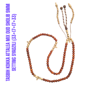 TASBIH KOKKA ATTALEA MIX OUD SHOLIB 9MM SETTING SYADZILI (33+17+17+33)
