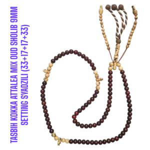 TASBIH KOKKA ATTALEA MIX OUD SHOLIB 9MM SETTING SYADZILI (33+17+17+33)