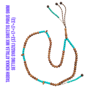 TASBIH KOKKA ATTALEA MIX SINTETIS PIRUS 9MM SETTING SYADZILI (33+17+17+33)
