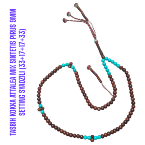 TASBIH KOKKA ATTALEA MIX SINTETIS PIRUS 9MM SETTING SYADZILI (33+17+17+33)