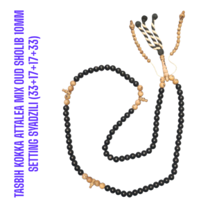 TASBIH KOKKA ATTALEA MIX OUD SHOLIB 10MM SETTING SYADZILI (33+17+17+33)