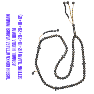 TASBIH KOKKA ATTALEA VARIASI MADAN ASMAUL HUSNA 10MM SETTING TIJANI (12+18+20+20+18+12)