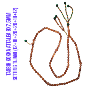 TASBIH KOKKA ATTALEA 9X7,5MM SETTING TIJANI (12+18+20+20+18+12)