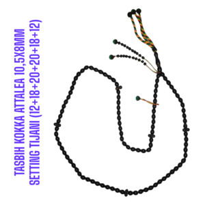 TASBIH KOKKA ATTALEA 10,5X8MM SETTING TIJANI (12+18+20+20+18+12)