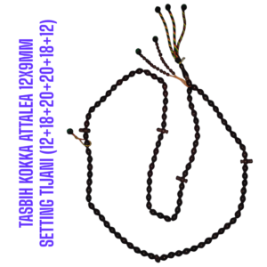 TASBIH KOKKA ATTALEA 12X9MM SETTING TIJANI (12+18+20+20+18+12)