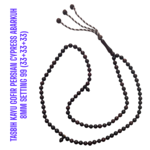 TASBIH KAYU GOFIR PERSIAN CYPRESS ABARKUH 8MM SETTING 99 (33+33+33)