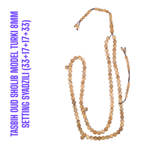 TASBIH OUD SHOLIB MESIR MODEL TURKI 8MM SETTING SYADZILI (33+17+17+33)