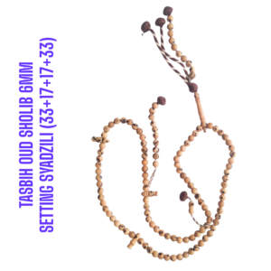 TASBIH OUD SHOLIB MESIR 6MM SETTING SYADZILI (33+17+17+33)