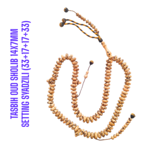 TASBIH OUD SHOLIB MESIR 14X7MM SETTING SYADZILI (33+17+17+33)