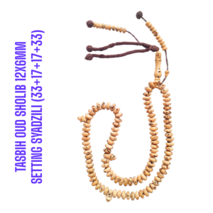 TASBIH OUD SHOLIB MESIR 12X6MM SETTING SYADZILI (33+17+17+33)